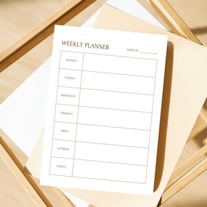 Weekly Planner Printable Landscape Weekly Schedule Digital - Etsy