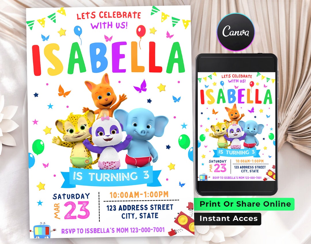 Editable Word Party Birthday Invitation Printable Birthday - Etsy