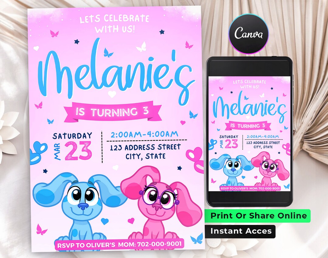 editable-blues-clues-birthday-invitation-printable-birthday-etsy