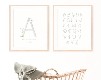 ABC poster, Premium Matte Paper Poster. Nursery wall art