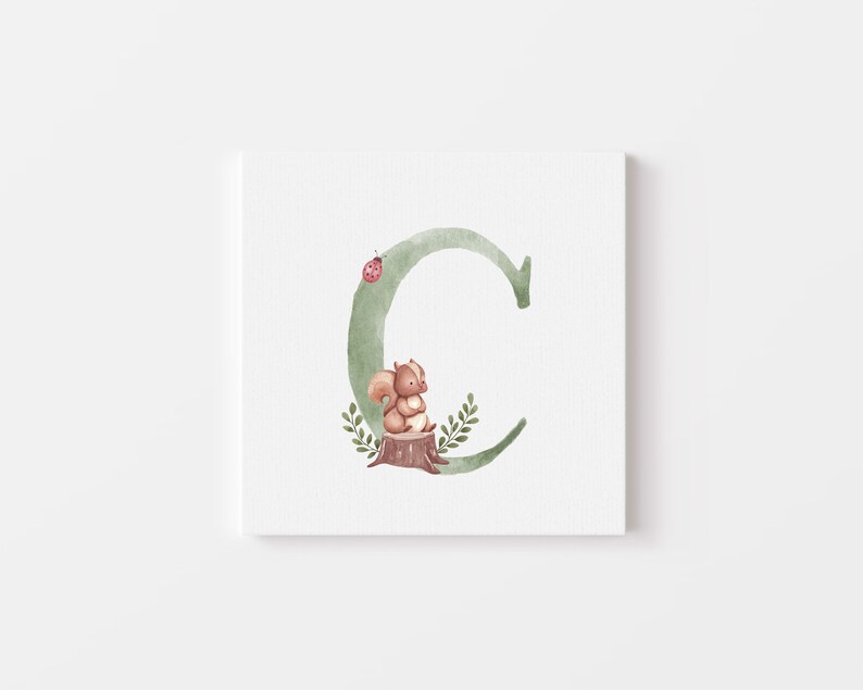 Instant download green letter collection C zdjęcie 1