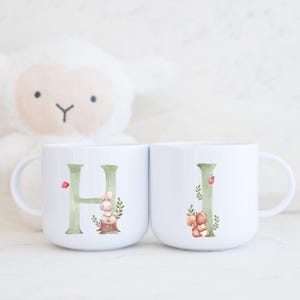 Mini taza personal para bebé: taza irrompible personalizada para niños, regalo para niños con nombre personalizado, taza de chocolate caliente para niños