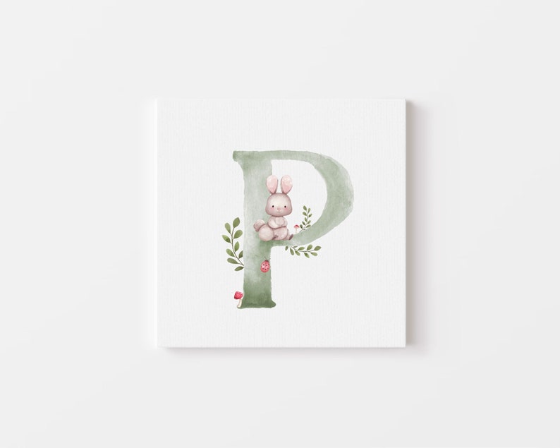 Instant download green letter collection P zdjęcie 1