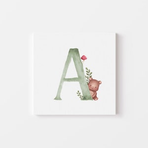 Tarjeta de descarga instantánea - Colección de letras verdes A-J