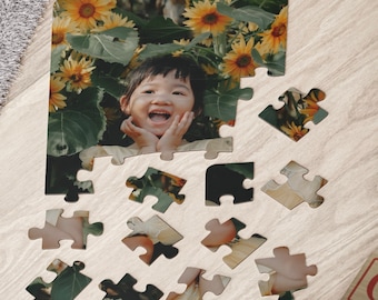 Large Photo Kids Puzzle - 30-Piece. Custom photo puzzle, personalised jigsaw puzzle for children. Photo puzzle large pieces. Free shipping