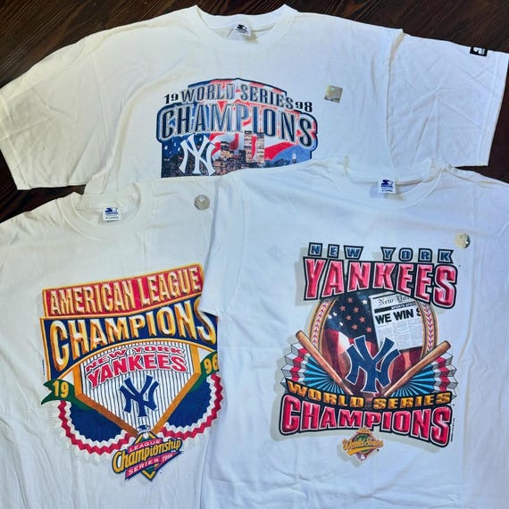 トップス MITCHELL&NESS baseball shirt yankees Mitchell & Ness x MLB New York Yankees World Series White T-Shirt