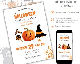 12 Halloween-Einladungskarten Mit Umschlägen – Perfekt Für Gruselpartys & Mottos