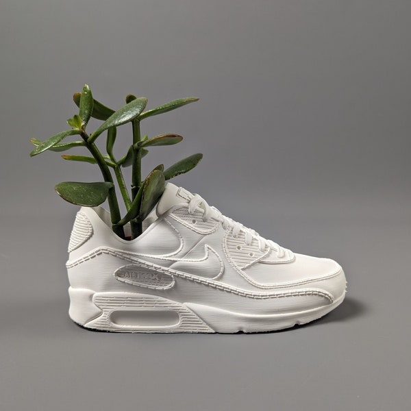 AM90 Planter - Matte White (3D Printed) - Sneaker Planter - Pflanzentopf