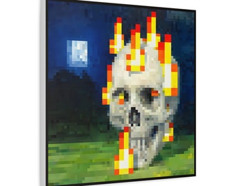 Minecraft Burning Skull Painting