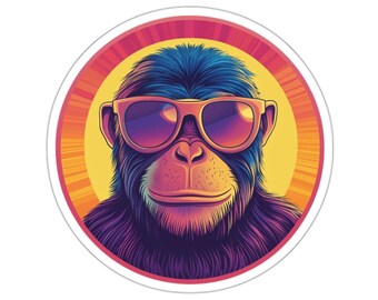 Cool Monkey Wearing Sunglasses Sticker