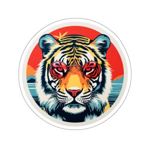 Sticker coole tijger