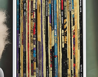VINYL RECORDS POSTER - Pop Art, Vintage Music Art Print, Gallery Wall Art, Dopamine Home Wall Decor, Trendy Eclectic Minimalist Poster
