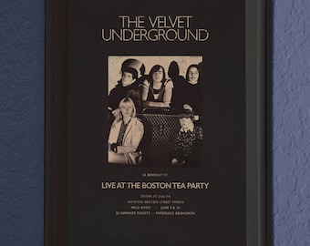 VELVET UNDERGROUND PRINTABLE - “Live at Boston Tea Party” - Vintage Art, Gallery Wall Art, Dopamine Home Wall Decor, Trendy Color