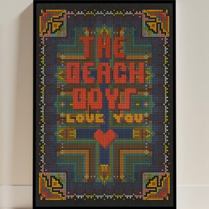 BEACH BOYS POSTER - “Love You” - Vintage Dopamine Art Print, Gallery Wall Art, Home Wall Decor, Trendy Colorful Maximilist Eclectic Post