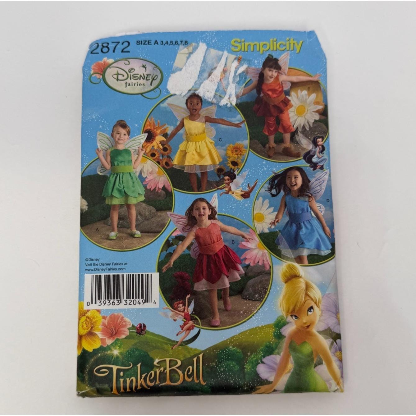 Simplicity 2872 Disney Fairies Dress Sewing Pattern Size A 3 4 5 6 7 8 ...