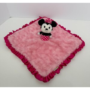 Minnie Maus Disney Hallmark Lovey Itty Bittys Schmusetuch Rosa Rüschen Spielzeug Bild 2