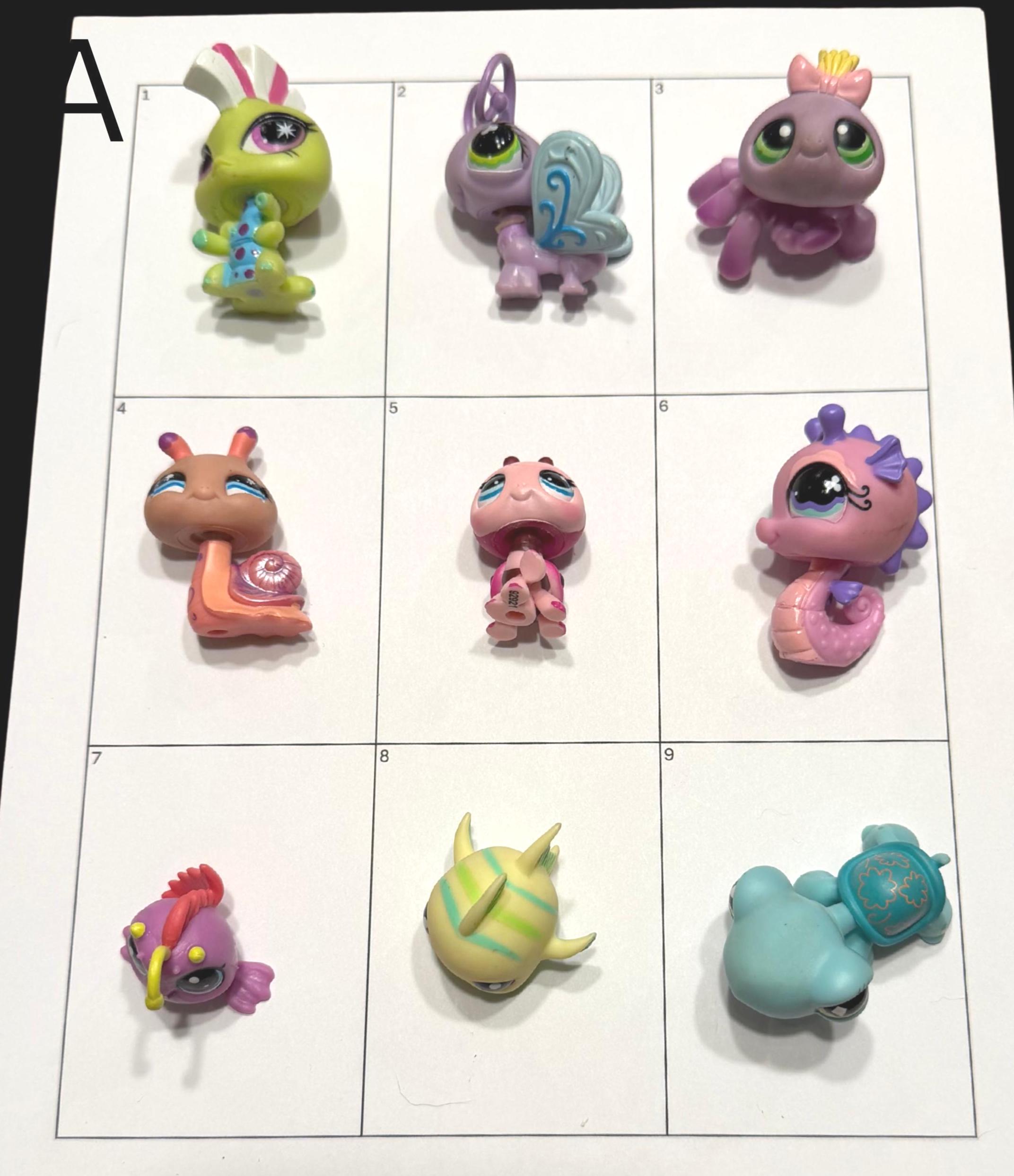 Lps Fish Hasbro Littlest Pet Shop Fish Seahorse Turtle Butterfly Caterpillar ...