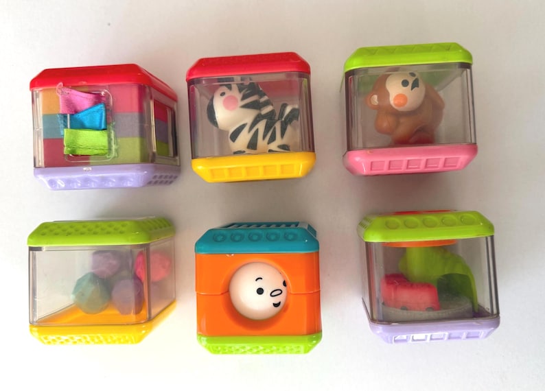 Choose Your Own Vintage Fisher Price Alphabet Peek A Boo Sensory Blocks ...