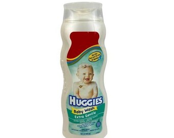 Bagnoschiuma extra delicato per neonati Huggies, flacone da 444 ml (15 fl oz), NUOVO. Aloe per capelli e corpo.