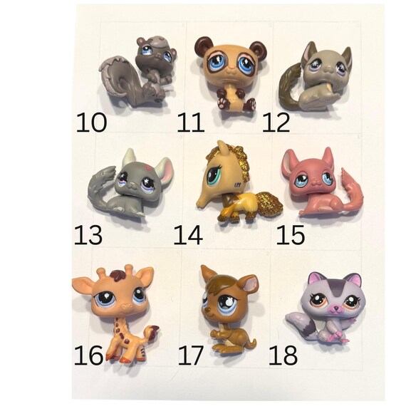 Hasbro Littlest Pet Shop Monkey Bat Lion Chinchilla Raccoon