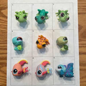 Hasbro Littlest Pet Shop Kikkers, schildpadden, vissen, jouw keuze Authentieke LPS