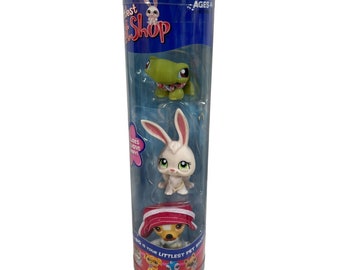 LPS 2004 Littlest Pet Shop Spring Tube Bunny 3 Turtle 8 Jack Russell Terrier 40