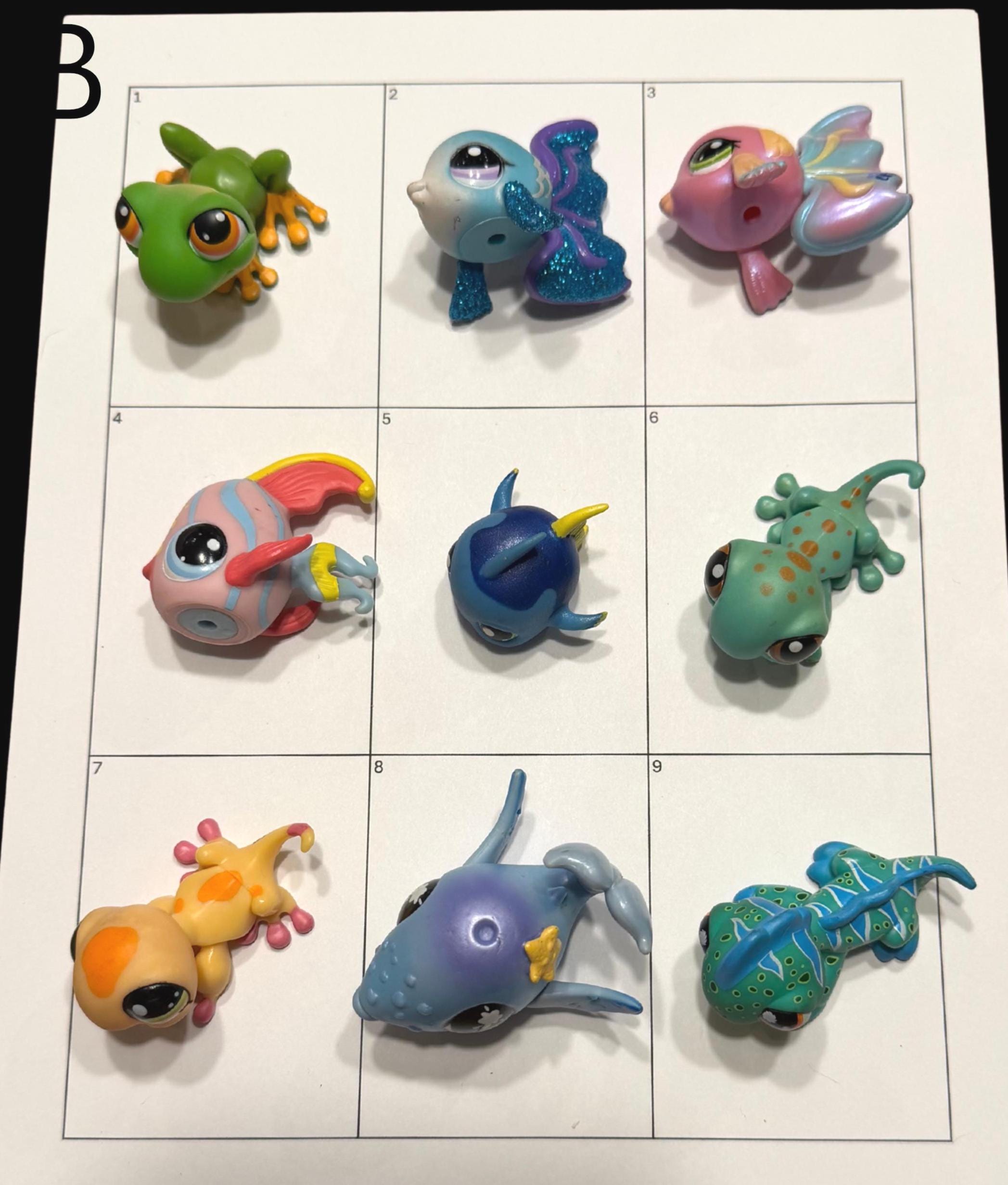 Lps Fish Hasbro Littlest Pet Shop Fish Seahorse Turtle Butterfly Caterpillar ...