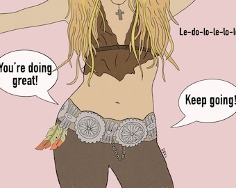 Shakira Hips Don’t Lie (A4) Funny Motivational Design 1/4
