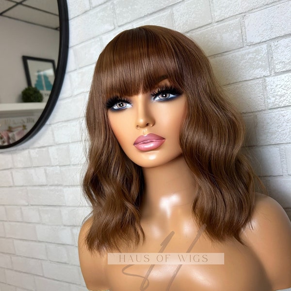 14” Light Brown with Bangs