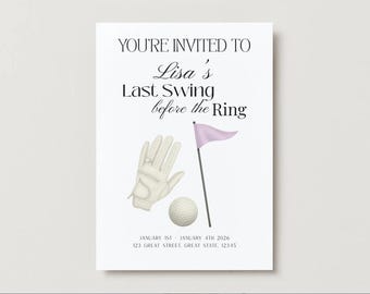 Last Swing Before the Ring Invitation – Editable Canva Template