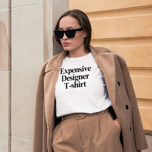 Expensive Designer Tshirt, Luxury Fashion Tee, High-End Brand Top, Exclusive Shirt Unisex Softstyle T-Shirt
