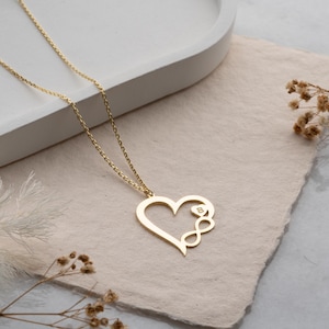 Benutzerdefinierte Buchstabe Infinity Herz Halskette, personalisierte Valentinstag Geschenke, romantisch, elegante Halskette, personalisierte Valentinstag Geschenk, Schmuck