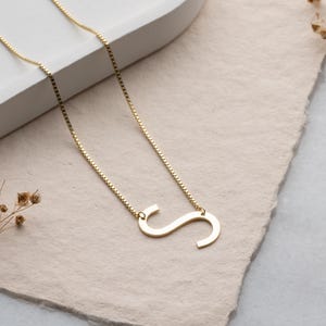 Collar de letras personalizado, collar con inicial personalizado, collar de letras chapado en oro de 14 k, collar de plata 925, regalo de San Valentín personalizado, joyería