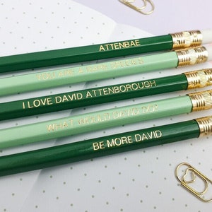 David Attenborough Planet Earth plant and animal lover Pencils, positive pencils gifts, great gift for your green fingered friend