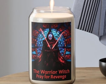 La strega guerriera prega per la vendetta Asajj Ventress Candela ispirata per la creazione di incantesimi del lato oscuro Candela profumata da 13,75 oz / Candela di preghiera galattica
