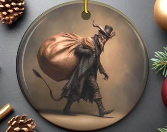Victorian Krampus Ornament | Gothic Christmas Tree Decor | Dark Santa Trickster Ornament | Krampus Holiday Gift | Krampusnacht