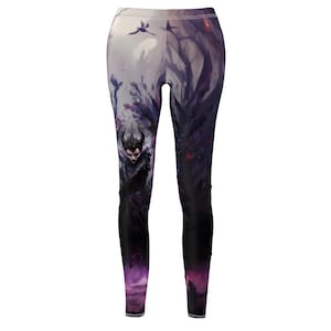 Mistress of Evil Inspired Asymmetrical Leggings - Unleash Elegance and Darkness in Every Step!