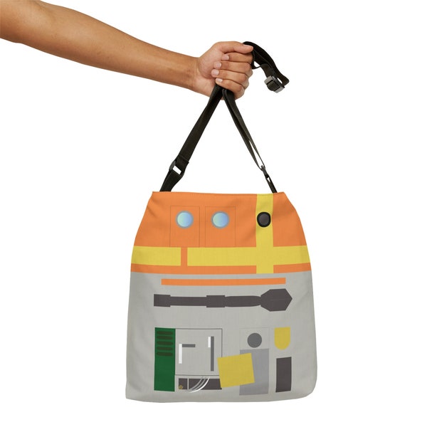 Chopper Astromech Droid C1-10P Zippered Adjustable Tote Bag / Murder Droid Tote Bag / Hera Syndulla Co-Pilot /Galaxy Rebel Droid Tote Purse