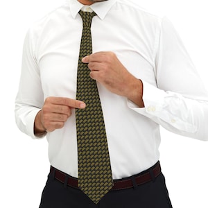 Dank Farrik Tie | Subtle Star Wars Meme Gift Necktie | Minimalist Geek Humor |  Secret Nerd Accessory | Gift for Him