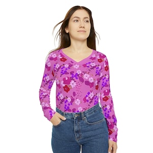 Our Favorite Shiny Mechanic Inspired Women&#39;s V-Neck Long-Sleeve Shirt - Stylish & Versatile with enough Serenity to catch a Firefly