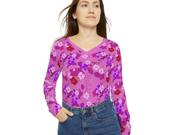 Our Favorite Shiny Mechanic Inspired Women's V-Neck Long-Sleeve Shirt - Stylish & Versatile with enough Serenity to catch a Firefly