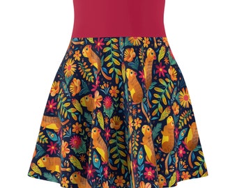 Enchanting Capybara Madrigal Family Mascot Skater Skirt / Encanto-Bounding with Magical Parkhopping Style / Cute Flowers & Capybara Skirt