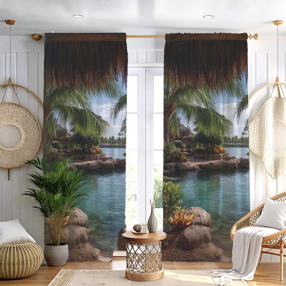 エンドレスサマー 遮光カーテン | セリーヌ ティキ ラグーン ビスタ