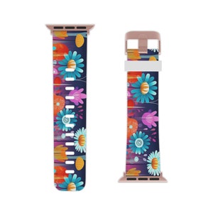 Burst of Colors Apple Watch Band - Mary Blair Inspired - Sweat-Proof & Odor-Proof - Compatible with Apple Watch Series 1-8, SE, Ultra