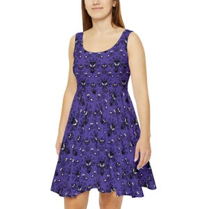 Haunted Mansion Wallpaper Inspired Skater Dress - Elegance Meets Haunting Style!