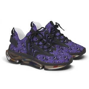 Haunted Mansion Wallpaper Inspired Mesh Women&#39;s Sneakers - Elegance Meets the Enchanted