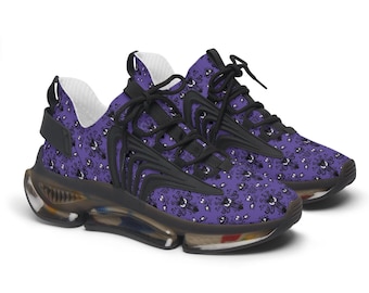 Haunted Mansion Wallpaper Inspired Mesh Women's Sneakers - Elegance Meets the Enchanted