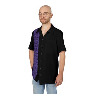 Men&#39;s Haunted Mansion Wallpaper Hawaiian Shirt - Elegance Meets Haunting Style