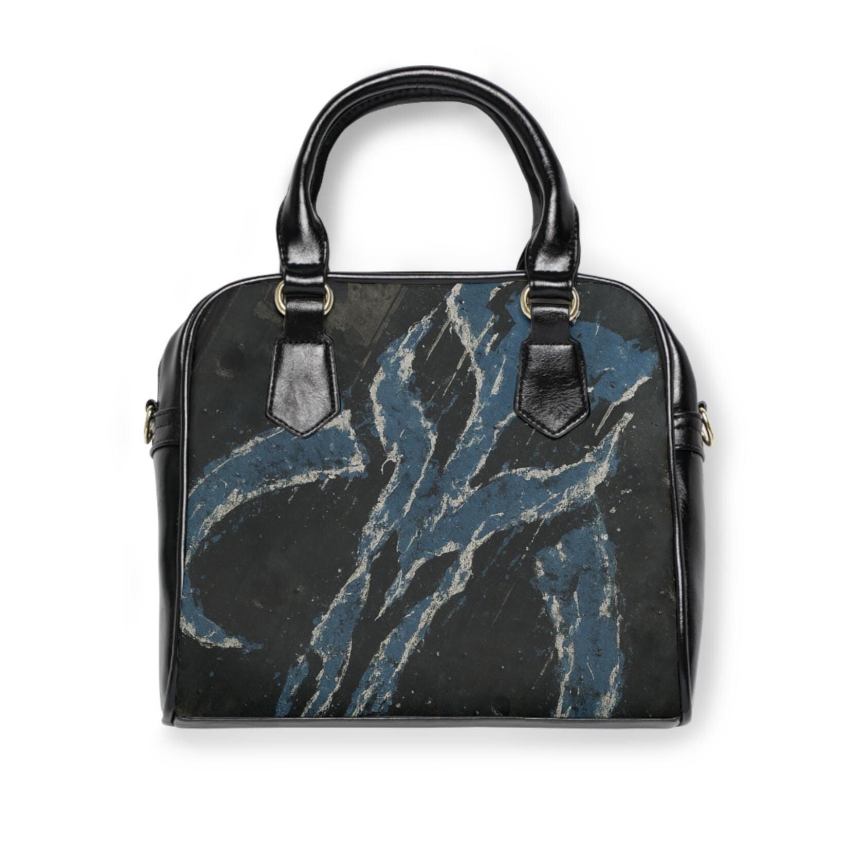 Sac Pochette Vintage GRAFFITY Toile à Strass Dorés - Porté Main, Bandoulière Ou épaule
