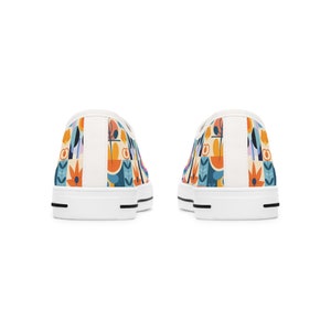 Vibrant Garden: Women's Low Top Sneakers Mary Blair Inspired, Step Out In Style Into Our Small World image 6